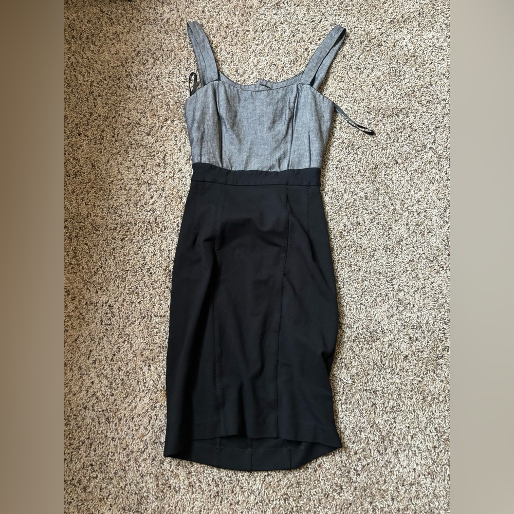 Grey and black classy Bebe dress